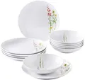 Produktbild: KAHLA 39G232A50002C Five Senses Wildblume Tafelset 12tlg. | Tafelservice für 6 Personen mit Blumenmuster rot/gelb aus Porzellan