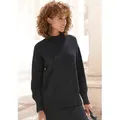 Produktbild: Stehkragenpullover LASCANA, Damen, Gr. 36/38, schwarz, Strick, Obermaterial: 50% Viskose, 28% Polyester, 22% Polyamid, unifarben, figurumspielend hüftbedeckend, hoch geschlossener Ausschnitt, Pullover Stehkragenpullover, mit breiten Abschlüssen, klassischer Strickpullover, Topseller