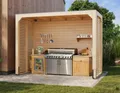 Produktbild: Grillpavillon Grillküchenunterstand Pavillon Leimholz Grillunterstand 320x160 cm