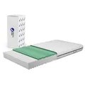 Produktbild: alpha mat Matratze 90x200 Simply Schaumstoffmatratze Höhe 15 cm, Rollmatratze 7-Zonen Härtegrad H3 H2 mittelfest, Wendematratze, Oeko-Tex, Hyperallergen, waschbarer Bezug