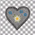 Produktbild: 20 Servietten Edelweiss im Herz grau | bayrisch | Bayern | Oktoberfest | Tischdeko | Decoupage | Serviettentechnik 33x33cm