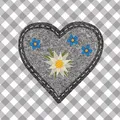 Produktbild: 20 Servietten Edelweiss Heart grey Edelweiss Herz Oktoberfest Bayrisch 33x33cm