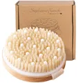 Produktbild: Stephanie Franck Beauty Trockenbürste Körper – Dry Brushing Body Brush aus Naturborsten & Kirschbaumholz für Lymphdrainage, Cellulite Massage & Peeling