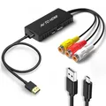Produktbild: AV zu HDMI Adapter RCA zu HDMI Konverter für VHS Player, PS2, PS3, Xbox, N64, STB, VCR, DVD, kompatibel mit HDTV, Monitor, Projektor