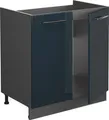 Produktbild: Vicco Spülenunterschrank Fame-Line, 80 cm ohne Arbeitsplatte, Dunkelblau Hochglanz/Anthrazit