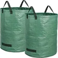 Produktbild: BigDean Gartensack 2X 272l Gartensack Laubsack Gartenabfallsack stabil - Gartensäcke für Gartenabfälle - Laubsäcke Rasenschnitt - Grünschnittsäcke faltbar, groß, robust aus Polypropylen-Gewebe 150GSM