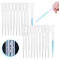 Produktbild: WANGZAIZAI 100 Stück Pipetten Dropper Kunststoff Transfer Pipetten 3 ml Messpipette Futterpipette für Lab Experiment Acrylfarben Zeichnung (3ML)