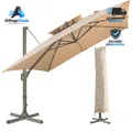 Produktbild: Sonnenschirm Quadratisch 300x300cm Neigbar 360° Drehbar Windfest Wasserdicht