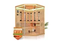Produktbild: Artsauna Infrarotkabine Kiruna150 Dual Technologie, für 3 Personen, Hemlock-Holz, HiFi-System, Ionisator, LED-Farblicht