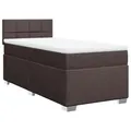 Produktbild: vidaXL Boxspringbett mit Matratze Dunkelbraun 90x200 cm Stoff