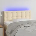 Produktbild: LED Kopfteil Creme 80x5x78/88 cm Stoff