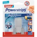 Produktbild: Tesa Waterproof Doppelhaken schmal Edelstahl mit 2 x Powerstrips Large