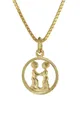 Produktbild: trendor Kette mit Anhänger Sternzeichen Zwilling 333 Gold + goldplattierte