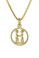 Produktbild: TRENDOR Schmuck Sternzeichen Zwilling 333 Gold + goldplattierte Kinder-Kette 759
