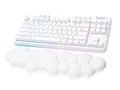 Produktbild: Logitech G715 kabellose Tastatur mit LIGHTSYNC-RGB-Beleuchtung, LIGHTSPEED, Taktile Switches (GX Brown) und Handballenauflage, PC/Mac - Weiß