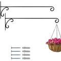 Produktbild: 2er Set Wandhaken Blumenampel Haken zum schrauben Gerätehalter Hängeampel 50cm