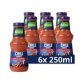 Produktbild: Knorr Chili Sauce scharfe Grillsauce ohne geschmacksverstärkende Zusatzstoffe und Konservierungsstoffe 6x 250 ml