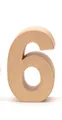 Produktbild: Glorex Papp-Zahl 6 17,5 x 5,5 cm