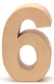 Produktbild: Papp-Zahl 6 17,5x5,5cm Geburstag Jubiläum Zahlen Ziffern PappArt Deko Nummer