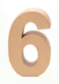 Produktbild: 6 2029 136 - Papp - Zahl 6, aus brauner Pappe, ca. 17,5 X 5,5 cm groß, zum be...