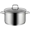 Produktbild: WMF Astoria Kochtopf groß 24cm, Glasdeckel, Induktionstopf 5,7l, für alle gänigen Herdarten geeignet, backofengeeignet bis 18߰C, Cromargan Edelstahl poliert, unbeschichtet