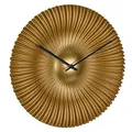Produktbild: TFA Dostmann Analoge Designer Wanduhr Rokoko, 60.3520.53, Moderne Fächeroptik, extravagantes goldenes Ziffernblatt, Funkuhr, Gold