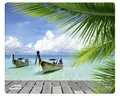 Produktbild: Speedlink SILK Mousepad - Mauspad mit Motiv, weiche Textiloberfläche, antistatisch, 23 x 19 x 0,2cm, Strand Karibik Insel Urlaub Südsee Palmen Meer, PC Maus Unterlage klein Paradise Edition