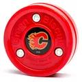 Produktbild: Green Biscuit NHL Pucks - Calgary Flames - Hockey Training Puck, Stays Flat, Passing/Handling Street Hockey