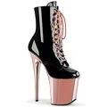 Produktbild: Pleaser FLAMINGO-1020 Blk Pat/Rose Gold Chrome UK 6 (EU 39)