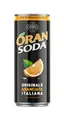 Produktbild: Oran Soda Limonade (24 x 330ml) von Crodo - Orangenlimonade - mit Fruchtfleisch - natürliche Aromen - Orangen aus Süditalien - erfrischend fruchtig - pur oder als Cocktail genießen - EINWEG Dose