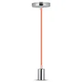 Produktbild: V-TAC SKU.3788 Hängeleuchte, Chrom, E27, Orange VT-7338, Kunststoff und andere Materialien, Tiefe: 60 mm