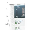 Produktbild: SCHÜTTE AQUADUCT 60044 Duschsystem mit Thermostat, Duschset mit großer Regendusche (Ø 25 cm) und verstellbarer Handbrause, Brauseset mit Duschstange, Dusche mit Armatur, Duschsäule Duschpaneel, Chrom
