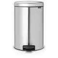Produktbild: Brabantia International B.V. Brabantia Treteimer NEWICON, 20 Liter, Stylischer Abfalleimer mit herausnehmbaren Innenbehälter, Farbe: Matt Steel, Fingerprint Proof 11 19 07