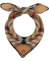 Produktbild: FRAAS Halstuch Damen aus 100% reiner Seide - Nickituch Damen mit Plaid-Muster - 51 x 51 cm Größe - Schickes Seidentuch Bandana Camel