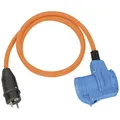 Produktbild: Brennenstuhl Camping CEE Adapterleitung mit Schutzkontakt-Stecker und CEE-Winkelkupplung inkl. Schutzkontakt-Steckdose (1,5m Kabel in Orange, 230V/16A, Einsatz im Außenbereich, Made in Germany)