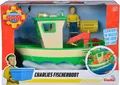 Produktbild: SIMBA Spielzeug-Feuerwehr Simba Boot Feuerwehrmann Sam Charlies Fischerboot mit Figur 109252574