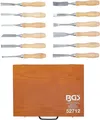 Produktbild: BGS 12x Schnitzwerkzeug Schnitzmesser Stecheisen Holz Schnitzen Stechbeitel Satz