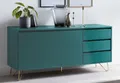 Produktbild: Sideboard mit 2 Türen 3 Schubladen Blau/Gold Buffets Wohnzimmerschrnak Anrichte