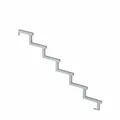 Produktbild: Treppenwange 6 Stufen Stahl feuerverzinkt 102 cm Höhe 28 cm Trittiefe