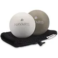 Produktbild: Navaris Massageball 2er Set Faszien Massage - Selbstmassage Gummi Faszienball Lacrosse Ball Trigger Point - Fuß Roller Triggerpunkte