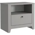 Produktbild: Livetastic Nachttisch Bled Nachttisch, Grau, Holzwerkstoff, Uni, 55x35x50 cm, einfacher Aufbau, Schlafzimmer, Nachttische