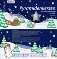 Produktbild: 5 x 50 Stück Pyramidenkerzen weiß, Weihnachtskerze, für kleine Pyramiden, weiss