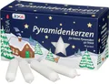 Produktbild: Pyramidenkerzen EWA 50 Stück weiß Ø 14 mm Kerzen Weihnacht Erzgebirge Holzkunst