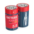 Produktbild: 2x ANSMANN Alkaline Batterie Mono D 1,5V – LR20 MN1300 Batterien (2 Stück)