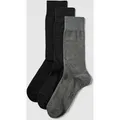 Produktbild: Falke Socken mit Label-Detail im 3er-Pack Modell 'FALKE HAPPY' in Black, Größe 39-42