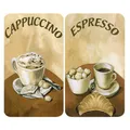 Produktbild: WENKO 2er Set Herd Abdeck Platten Abdeckung Cappuccino ESPRESSO Kaffee Küchen