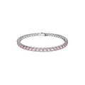 Produktbild: Swarovski Matrix Tennis Armband, Rundschliff, Rosa, Rhodiniert