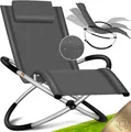 Produktbild: KESSER® Relaxliege Liegestuhl | Gartenliege | Gartenstuhl | Klappstuhl faltbar | Schwungliege | Schaukelsessel | ergonomische Relaxsessel | wetterfest | 180 kg Belastung | 174 x 78 x 89 cm