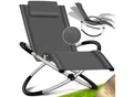 Produktbild: KESSER® Relaxliege Liegestuhl Gartenliege Gartenstuhl Klappstuhl faltbar Schwungliege Schaukelsessel ergonomische Relaxsessel wetterfest 180 kg Belastung 174 x 78 x 89 cm