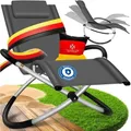 Produktbild: KESSER® Relaxliege Liegestuhl | Gartenliege Sonnenliege | Gartenstuhl | Klappstuhl faltbar | Schwungliege | Schaukelsessel | ergonomische Relaxsessel | wetterfest | 180 kg Belastung Anthrazit
